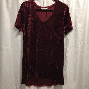 Gorgeous Crushed Velvet Top, XL, EUC